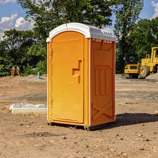 how often are the portable restrooms cleaned and serviced during a rental period in Elma